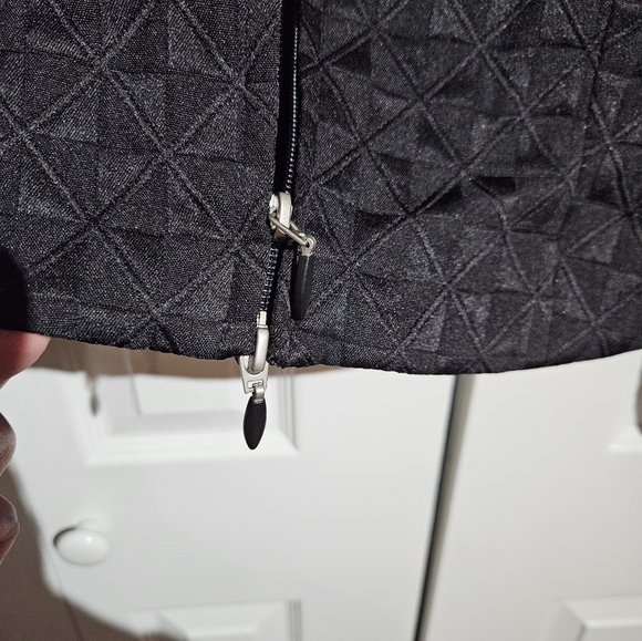 Chapter One Cropped Jacket | Black Geometric Flared Size 8 - Picture 4 of 8